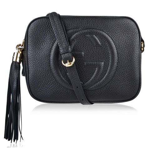 gucci black small soho camera bag|gucci soho shoulder bag black.